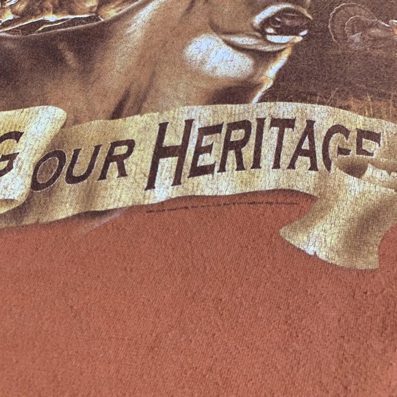 Vintage NRA Preserving Our Heritage Shirt Mens XL Orange Deer Hunting Hunter - Picture 3 of 10